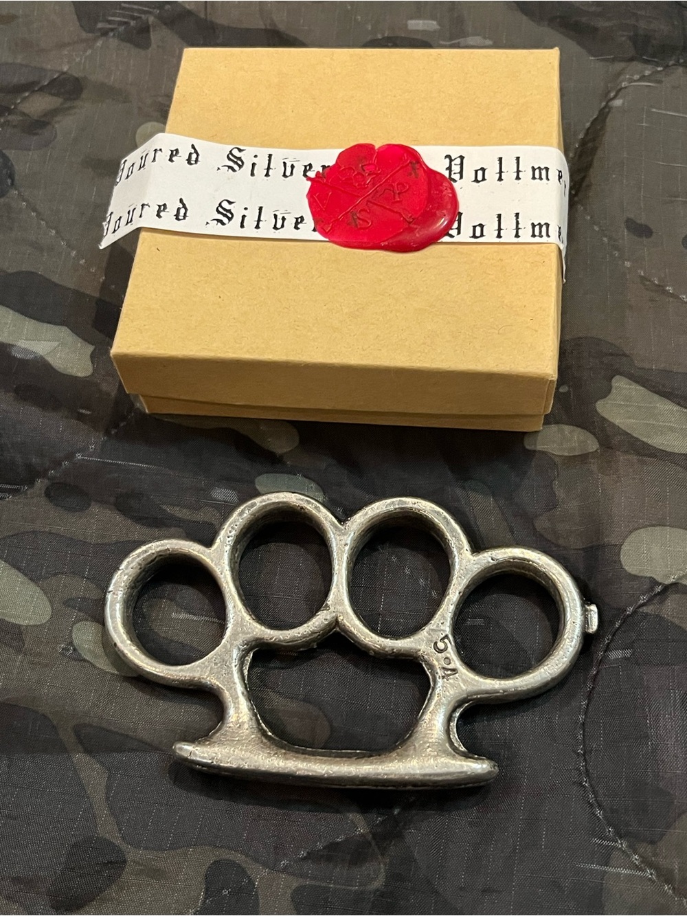 Men’s Solid Silver Knuckle Duster Decoration
